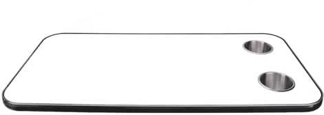 Yechiry RV -Tischplatte Massivholz RV Tischplatte mit Edelstahlbechern, Boots -Yacht -Wohnmobil -Deck 800x400 Mm, für die Freizeitaktivitäten für die Freizeit (White)