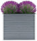 HOMTAKIE Lit Surélevé Acier Galvanisé 100x40x77 cm Gris Jardinière Pot de Fleurs
