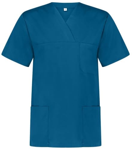 B-well Angel Unisex Kasack Kurzarm V-Ausschnitt Kasack Damen Pflege Kasack Herren Pflege Kasack Schlupfkasack