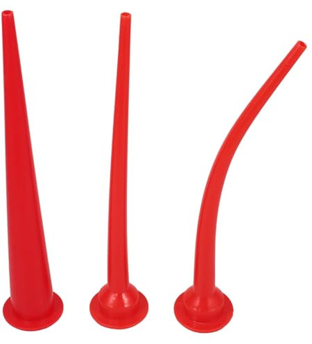GLEAVI 3pcs Soft Glue Gun Tip Extension Sealant Nozzles Caulk Nozzle Tips for Grout Sealer Applicator for Aquarium Sealant and Caulking Tasks
