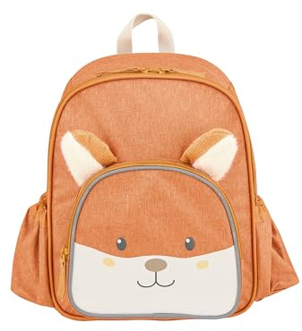 Sterntaler Kinderrucksack Fuchs Filou 30x24cm - wasserabweisend - Hauptfach mit Kühlfunktion - Schultergurte & Brustgurt anpassbar - reflektierende Details - für Kindergarten & unterwegs, rost