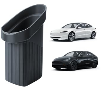 SKTU 1 Piece Bin for Tesla Model Y Juniper, Silicone Storage Box for Tesla 3 Highland 2020-2025 2026, Trash Can for Door Slot Storage, Waste Bin for Juniper Highland Accessories