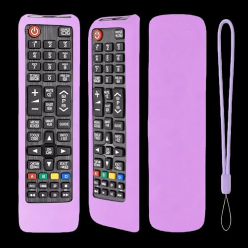 Protective Silicone Remote Cover for Samsung TV AA59-00741A AA59-00786A BN59-01175N BN59-01315B Remote Control, Shockproof, Anti-Slip, Washable