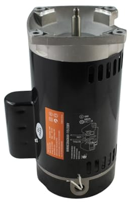 Quueparts Pool Pump Motor 1HP 115/230V B2853 A0104900 Compatible With Century AO Smith Compatible With Pentair SuperFlo Compatible With Sta-Rite WhisperFlo Compatible With Jandy