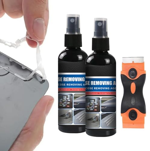 Decolle Etiquette,2pcs Dissolvant Colle,Dissolvant Adhésif,Produit Enlever Colle,Dissolvant Colle et Adhesif,Spray de Décapant Adhésif,Enlève Étiquettes,Autocollants les Résidus de Colle