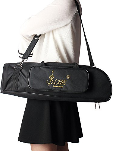 RASTKY Sac de Transport pour Trompette Durable 600D, Résistant à l'eau, Bandoulière en Tissu Oxford pour Joueurs de Trompette, Noir (Black)
