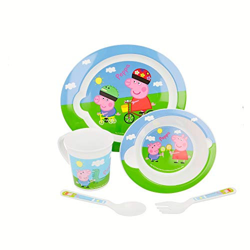 Peppa Pig Mikrowellengeschirr-Set, 5-teilig, Pink