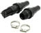 AWM Saugschlauch Adapter Set, 7-teilig Anschlussstück 25 mm, 1 Zoll Rückschlagventil HWW-AG-AK, schwarz