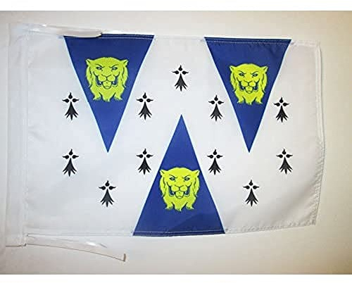 AZ FLAG Shropshire Old county Flag 45x30 cm 100D Polyester Cords | Indoor and outdoor use Shropshire New county 12x18 in decorative flag double stitched seams and reinforced edges with ties