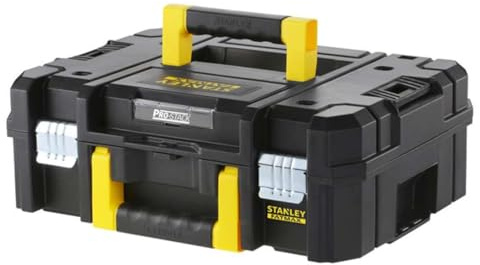 STANLEY® FATMAX® PRO-STACK™ Shallow Box – 30kg Capacity, 13.5L Tool Storage, Metal Latches, Lockable Stackable Toolbox, Dual Handles for DIY & Professional Use