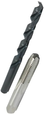 Drill America POU 3/8-16 Tap and Drill Set, 3/8-16 HSS Plug Tap and 5/16 HSS Drill Bit in Plastic Case