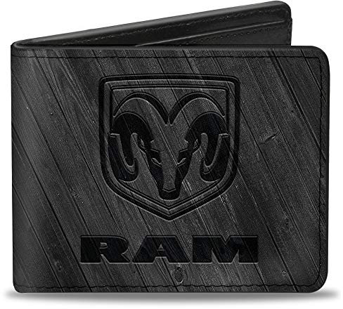Buckle-Down Ram Accessoire de Voyage Portefeuille à Deux Volets, Noir, 4.0 Homme