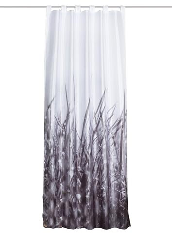 Home Fashion Schlaufenschal Dekostoff Digitaldruck SELO, Polyester, Grau, 245 x 120 cm