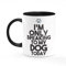 Only Speaking to My Dog Mug One Size Black/White Dog Lover Person Funny Gift Friend Tea Coffee Cup