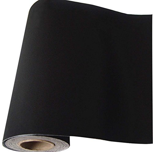 Autoadesivo Velvet flock Liner per gioielli cassetto Craft Fabric Peel and Stick nero, morbido velluto antiscivolo per cassetto DIY 45 x 297,2 cm