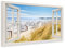 PICSonPAPER Leinwandbild Fenster zum Nordseestrand, 40 cm x 30 cm, Dekoration, Kunstdruck, Wandbild, Geschenk, Leinwand Natur, Nordsee, Meer, Strand