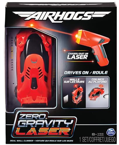 Air Hogs Laser Zero Gravity - Voiture TELECOMMANDEE Voiture Enfant Laser Qui Roule sur Les Murs - 6054126 - Rouge - Jouet Enfant 8 Ans Et +