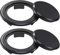 Juego de 2 Pulgadas de Anillo y Tapa de Agujero de Sombrilla de Mesa de Patio, Conjunto de Tapón y Tapa Anillo de Agujero de Espesor de Paraguas de Tamaño Estándar (Negro, 2 Juegos)