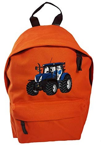 Zintgraf Junior Rucksack Traktor Stickerei blauer Trecker Schulkinder Rucksäcke (orange)