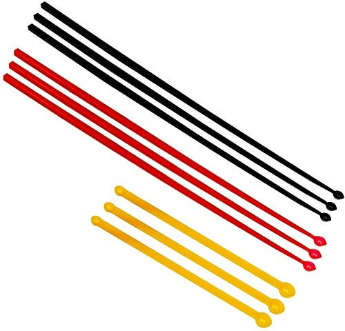 3er Set Mikro Dosierlöffel, mg Messlöffel, MICRO SCOOP (schwarz, rot, orange je 3 Messlöffel), antistatisch, BPA-frei - für das exakte Dosieren kleinster Mengen von Pulverprodukten