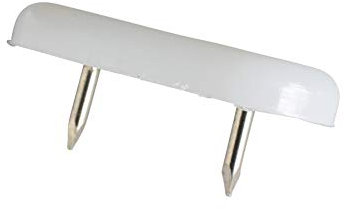 GLEITGUT 4 x Kunststoffgleiter mit Nagel oval Möbelgleiter für Stühle Ovale Stuhlgleiter Weiss (35 x 19 mm)