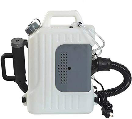 MSQL Máquina nebulizadora 10L eléctrica ULV Mochila Atomizador Mist Duster 1200W Desinfección Spray Blower, Tamaño de partícula Ajustable, para Edificio de oficinas Jardín,110V