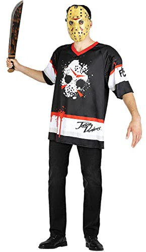 Funidelia | Jason Freitag der 13 Hockey Kostüm für Herren Friday the 13th, Horrorfilm, Horror - Kostüm für Erwachsene & Verkleidung für Partys, Karneval & Halloween - Größe S - Schwarz