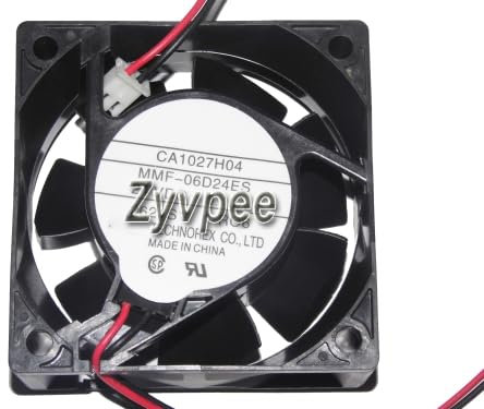 Zyvpee® 60mm 24V Inverter Fan 6cm MMF-06D24ES FC5 CA1027H10 RC1 CA1027H11 AOK G7 ROK FC4 CA1027H09 RO6 CA1027H04 FO4 CB00524H04 FO3 BKOCB0052H03 2Wire 3Wire device fan 60mmX60mmX25mm (MMF-06D24ES-RO6)