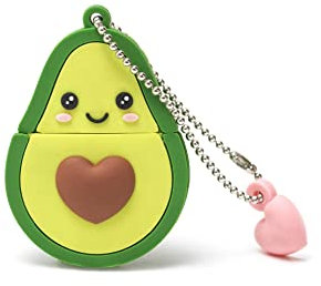 Legami - USB-Stick 3.0, 32 GB, ultraschnell, Gehäuse aus weichem PVC, 4 x 4,8 cm, Avocado-Motiv