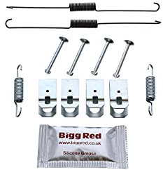 Bigg Red - Rear Drum Brake Shoe Fitting Kit - Compatible with D-Max 2012 Onwards, L200/Triton 2005-2021