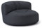 Lumaland Sitzsack Lounge | Sofa-Sitzsack 90 x 50 cm mit Rückenlehne | Indoor & Outdoor Beanbag | Wasserabweisend & Robust | Mit anpassungsfähiger EPS-Füllung | Waschbarer Bezug [Stahlgrau]