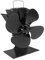 VA-Cerulean Kaminventilator 4 Blättern Hitze Powered Fan für Brenner Leiser Betrieb Schwarz Stromloser Ventilator Ofenventilator für Holzöfen,Kaminöfen und Öfen