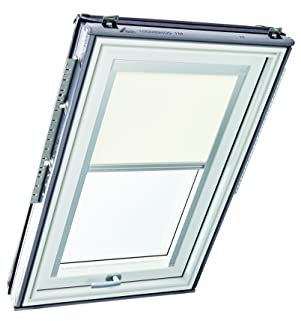 Original Roto Rollo Exclusiv ZRE für Roto Dachfenster - Führungsschiene Silber - Tageslichtrollo Baureihe Designo R6/R8, i8 und Classic 64/84 - Größe 114/118| 11/11 - Stofffarbe Hellbeige