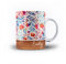 Personalised Floral & Leaf Pattern with Name on Wood Design 11oz Ceramic Mug - 5. Vibrant Floral Pattern