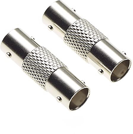 BNC-Buchse Buchse zu BNC-Buchse Buchse Adapter, 50 Ohm Zink-Legierung Körper, Buchse zu Buchse Verbindung für CCTV, 2 Stück