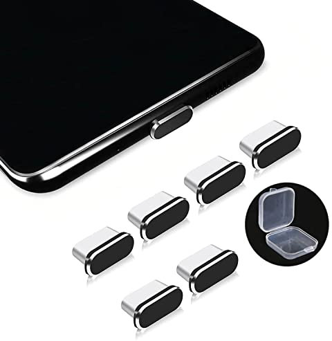 Merwlukt 6 Stück USB C Staubschutz Stöpsel Staubstecker Kompatibel mit iPhone15/15 Pro/15 Pro Max/Redmi/Oneplus/Motorola/Samsung Galaxy/Huawei/Xiaomi usw Schutzkappe für Typ C Handy, Tablet, Kopfhörer
