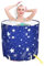 QWORK® baignoire portative 65x70 cm, baignoire pliable, baignoire spa pour adultes, pour les bains de trempage à la maison