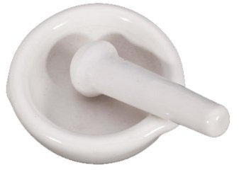 Tiuimk Porzellan-Mörser und Stößel Set – 6 ml, weiß, Mahl- und Zerkleinerungswerkzeug für Küche, Labor und Apotheke