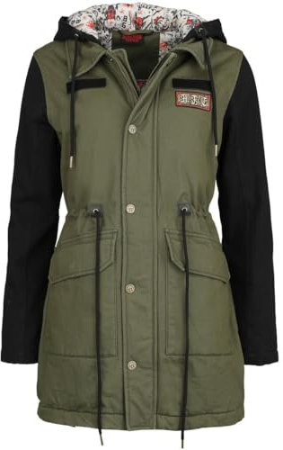 Stranger Things Hellfire Club Frauen Parka grün/schwarz M 100% Baumwolle Fan-Merch, TV-Serien