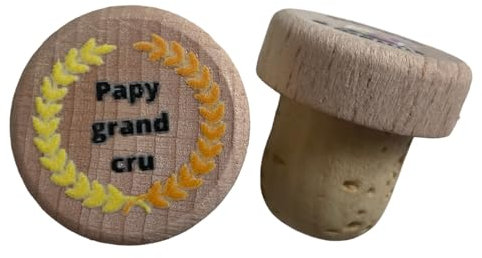Bouchon de vin personnalisé Papy grand cru