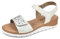 JOMIX Sandales Femme avec Scratch Sandales Femme été Chaussures de Randonnée Femme Confortable pour Extérieur Plage Fabriqué en Italie (Blanc, 38)