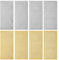 Wachsbuchstaben für Kerzen,8 Blatt Buchstaben Aufkleber mit Zahlen Wachszahlen Sticker für Taufe Kommunion Hochzeit Fotoalbum Scrapbook (Gold, Silber)