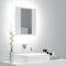Heybb LED-Spiegelschrank Weiß 40x12x45 cm Acryl Bad Mit Beleuchtung Alibertschrank Bathroom Mirror Cabinet