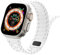 Correa de magnética compatible con Apple Watch 49mm 45mm 44mm 42mm correas mujer hombre,correa de repuest deportivo de silicona suave para Apple watch Ultra 2 iWatch Series 9/8/7/6/5/4/3/2/1 SE，Bianco