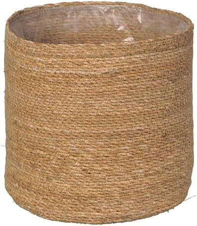 SMPLY. Cache-pot semi-rigide rond en osier idéal pour pots ou pots de fleurs en jute naturelle 30 x 30 cm