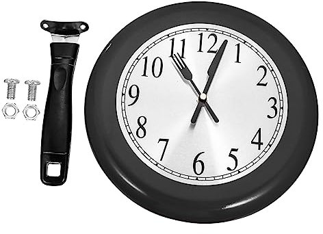 TOPBATHY Frying Pan Wall Clock Creative Hanging Clock Battery Operated Decor for Living