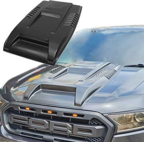 JHCHAN Groß Motorhaubenschaufel für Ford Ranger T7 T8 2015–2022 Wildtrak Raptor Limited XL XLT Tremor Platinum, ABS Motorhaube