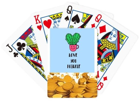 no/no Love You le Cactus Art Deco Fashion Gold Gioco di carte da gioco classico