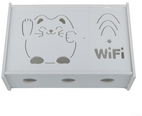 Supporto per router wireless, organizer da parete per WiFi, scaffale galleggiante per casa e ufficio (B)