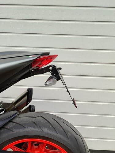 Portatarga corto per Ducati Monster 937 2021-2024 Portatarga EVO set per frecce OEM Tail Tidy conversione posteriore coda corta per conversione targa Ducati Monster